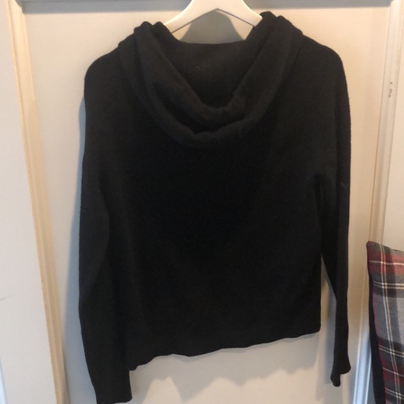 Banana Republic Cashmere Hoodie, Black, Size M - Picture 3 of 6